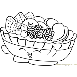 Fifi Fruit Tart Shopkins Free Coloring Page for Kids