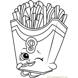 Fiona Fries Shopkins Free Coloring Page for Kids