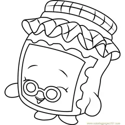 Gran Jam Shopkins Free Coloring Page for Kids