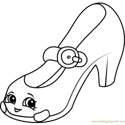 Heels Shopkins Free Coloring Page for Kids