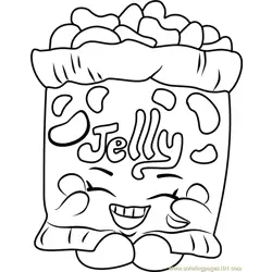Jelly B Shopkins Free Coloring Page for Kids
