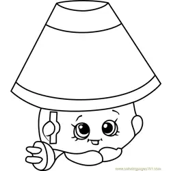 Lana Lamp Shopkins Free Coloring Page for Kids