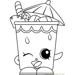 Little Sipper Shopkins Free Coloring Page for Kids