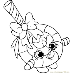 Lolli Poppins Shopkins Free Coloring Page for Kids