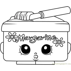 Margarina Shopkins Free Coloring Page for Kids