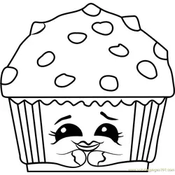 Mary Muffin Shopkins Free Coloring Page for Kids