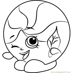 Minnie Mintie Shopkins Free Coloring Page for Kids