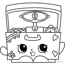 Music Box Shopkins Free Coloring Page for Kids