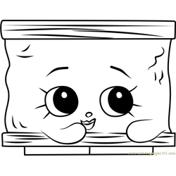 Nilla Slice Shopkins Free Coloring Page for Kids