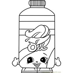 Olivia Oil Shopkins Free Coloring Page for Kids