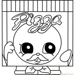 Desenhos Kawaii para colorir  Pizza coloring page, Easy coloring pages,  Shopkins colouring pages