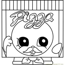 Pa' Pizza Shopkins Free Coloring Page for Kids