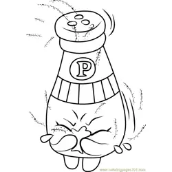 Peppe Pepper Shopkins Free Coloring Page for Kids