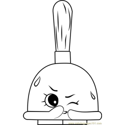 Peta Plunger Shopkins Free Coloring Page for Kids