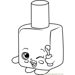 Polly Polish Shopkins Free Coloring Page for Kids