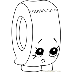 Rolla Tape Shopkins Free Coloring Page for Kids