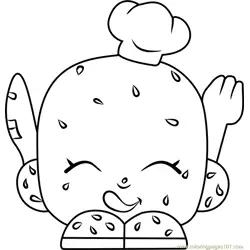 Rolly Roll Shopkins Free Coloring Page for Kids
