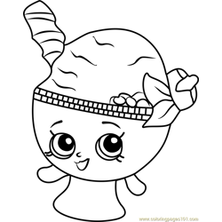 Scoopy One Shopkins Free Coloring Page for Kids