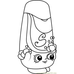 Shampy Shopkins Free Coloring Page for Kids