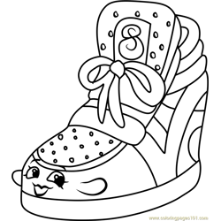 Sneaky Wedge Shopkins Free Coloring Page for Kids