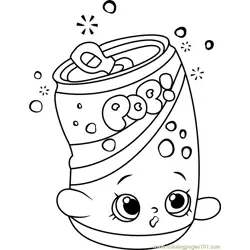 Soda Pops Shopkins Free Coloring Page for Kids