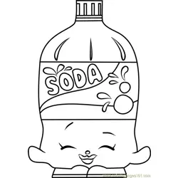 Soda Shopkins Free Coloring Page for Kids