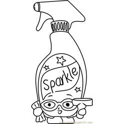 Squeaky Clean Shopkins Free Coloring Page for Kids