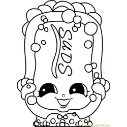 Suds Shopkins Free Coloring Page for Kids