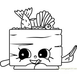 Suzie Sushi Shopkins Free Coloring Page for Kids