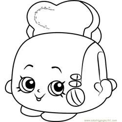 Toasty Pop Shopkins Free Coloring Page for Kids