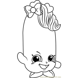 Twinky Winks Shopkins Free Coloring Page for Kids