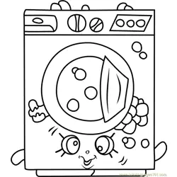 Washa Shopkins Free Coloring Page for Kids