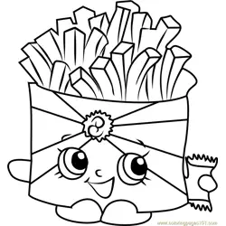 Wise Fry Shopkins Free Coloring Page for Kids