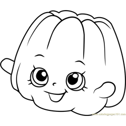 Wobbles Shopkins Free Coloring Page for Kids