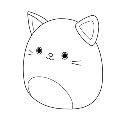 Autumn the Black Cat Squishmallows Free Coloring Page for Kids