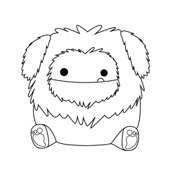 Bigfoot Squishmallows Free Coloring Page for Kids