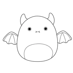 Dante the Demon Squishmallows Free Coloring Page for Kids