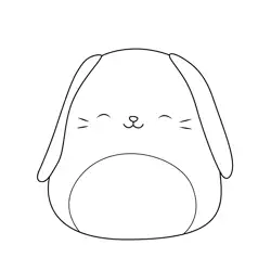 Grey Easter Bunny Squishmallows Free Coloring Page for Kids