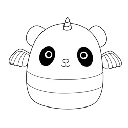Kayce the Pandacorn Squishmallows Free Coloring Page for Kids