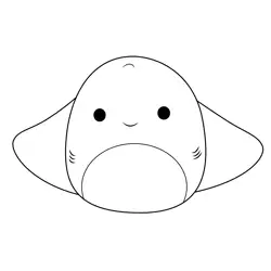 Maggie the Stingray Squishmallows Free Coloring Page for Kids