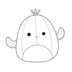 Marcellus the Cactus Squishmallows Free Coloring Page for Kids