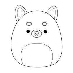Shiba Inu Squishmallows Free Coloring Page for Kids