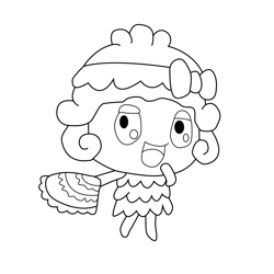 Furifuritchi Tamagotchi Free Coloring Page for Kids