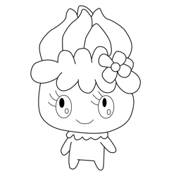 Hana Tamagotchi Free Coloring Page for Kids