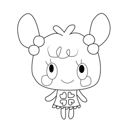 Konenetchi Tamagotchi Free Coloring Page for Kids