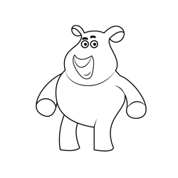 Cartoon Cute Teddy Free Coloring Page for Kids