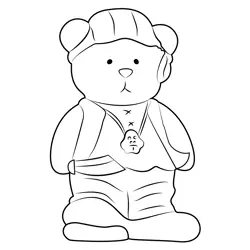 Teddy Bear Free Coloring Page for Kids