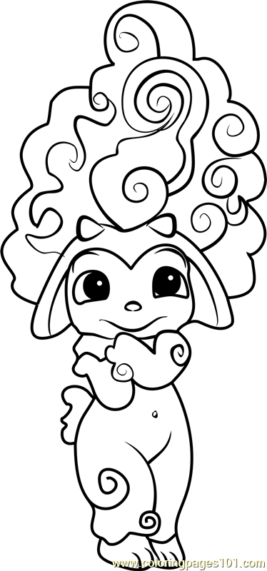 Baabera Zelf Coloring Page for Kids - Free The Zelfs Printable Coloring