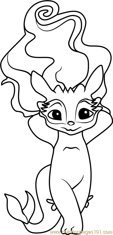 Oceana Zelf Coloring Page for Kids - Free The Zelfs Printable Coloring