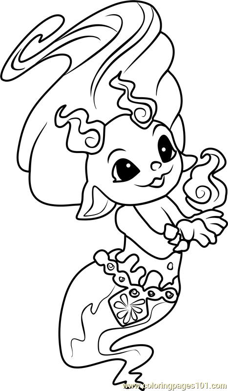 Peak-a-Boo Zelf Coloring Page for Kids - Free The Zelfs Printable